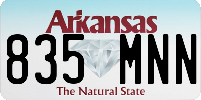 AR license plate 835MNN