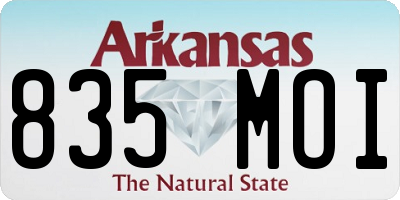AR license plate 835MOI