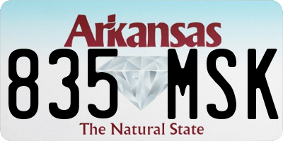 AR license plate 835MSK