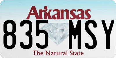 AR license plate 835MSY