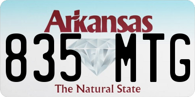 AR license plate 835MTG