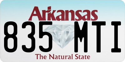 AR license plate 835MTI