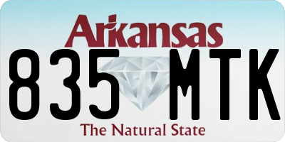 AR license plate 835MTK