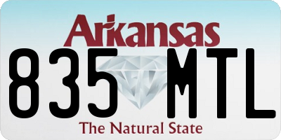 AR license plate 835MTL