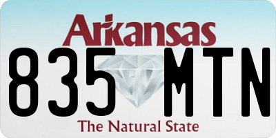 AR license plate 835MTN