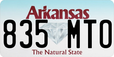 AR license plate 835MTO