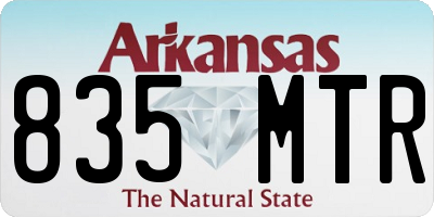 AR license plate 835MTR