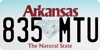 AR license plate 835MTU