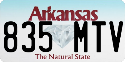 AR license plate 835MTV