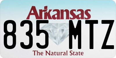 AR license plate 835MTZ