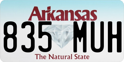 AR license plate 835MUH