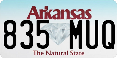 AR license plate 835MUQ