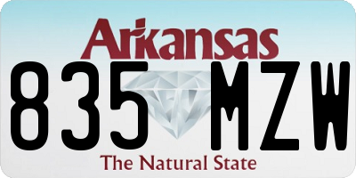 AR license plate 835MZW
