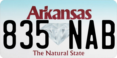 AR license plate 835NAB