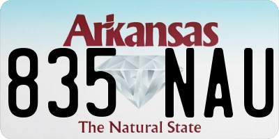 AR license plate 835NAU