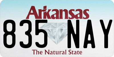 AR license plate 835NAY