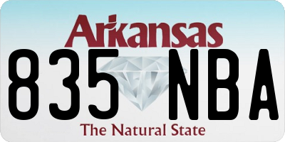 AR license plate 835NBA