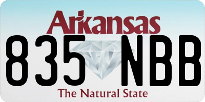 AR license plate 835NBB