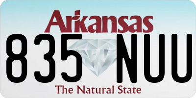 AR license plate 835NUU