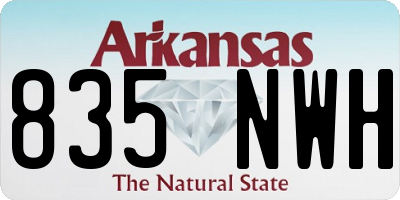 AR license plate 835NWH