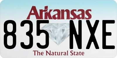 AR license plate 835NXE