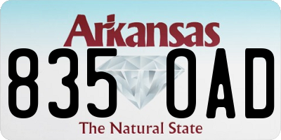 AR license plate 835OAD