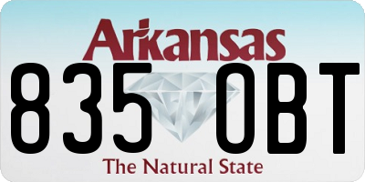 AR license plate 835OBT