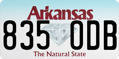 AR license plate 835ODB