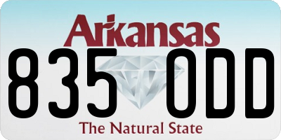 AR license plate 835ODD