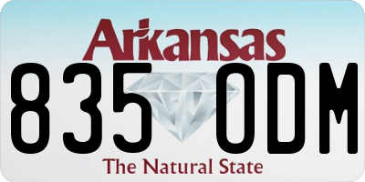 AR license plate 835ODM