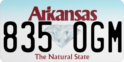 AR license plate 835OGM