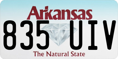 AR license plate 835UIV