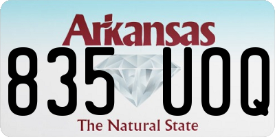 AR license plate 835UOQ