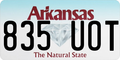AR license plate 835UOT