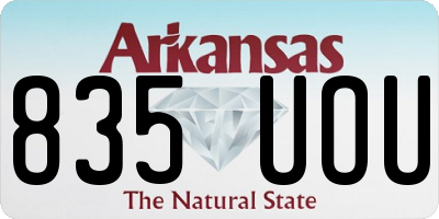 AR license plate 835UOU