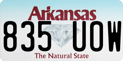 AR license plate 835UOW