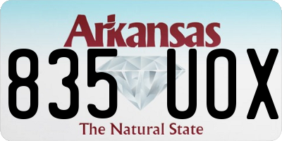 AR license plate 835UOX