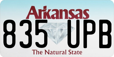 AR license plate 835UPB