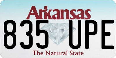 AR license plate 835UPE