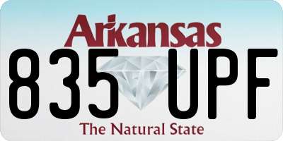 AR license plate 835UPF