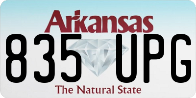 AR license plate 835UPG