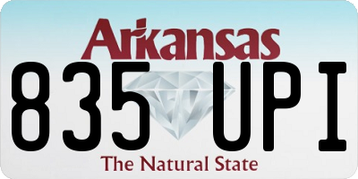 AR license plate 835UPI