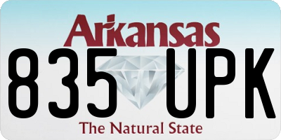 AR license plate 835UPK