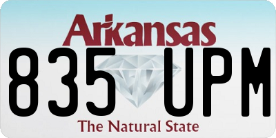 AR license plate 835UPM