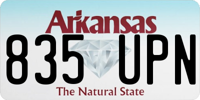 AR license plate 835UPN