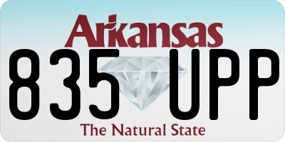 AR license plate 835UPP