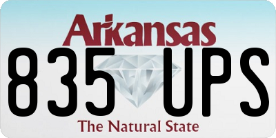 AR license plate 835UPS