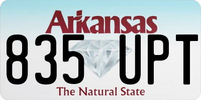 AR license plate 835UPT