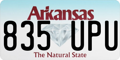 AR license plate 835UPU