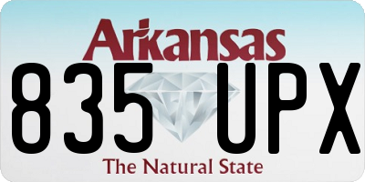 AR license plate 835UPX